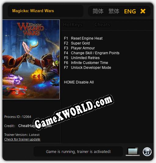 Трейнер для Magicka: Wizard Wars [v1.0.4]