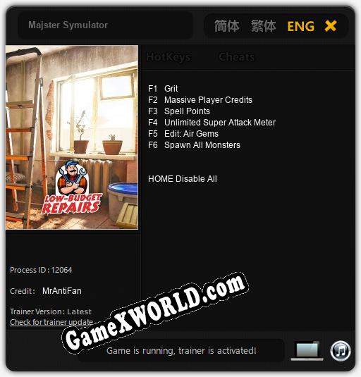 Трейнер для Majster Symulator [v1.0.1]
