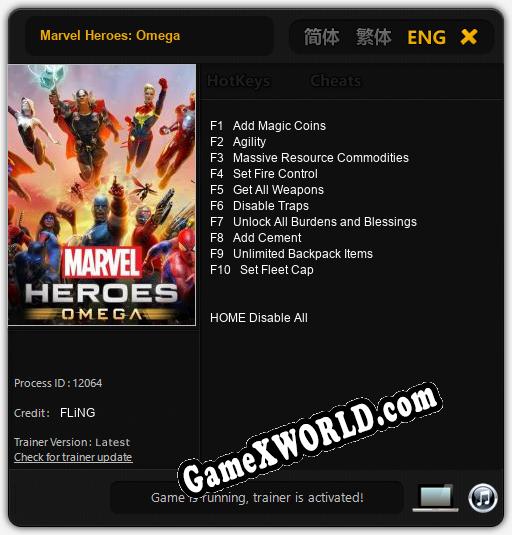 Marvel Heroes: Omega: Читы, Трейнер +10 [FLiNG]