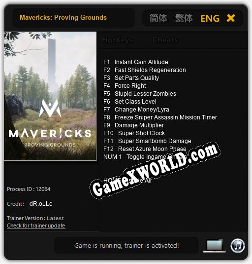 Mavericks: Proving Grounds: Трейнер +13 [v1.3]