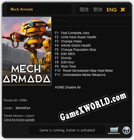 Mech Armada: Трейнер +11 [v1.6]