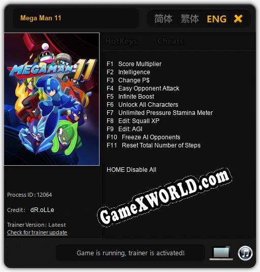 Mega Man 11: Читы, Трейнер +11 [dR.oLLe]