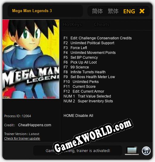 Mega Man Legends 3: Читы, Трейнер +14 [CheatHappens.com]