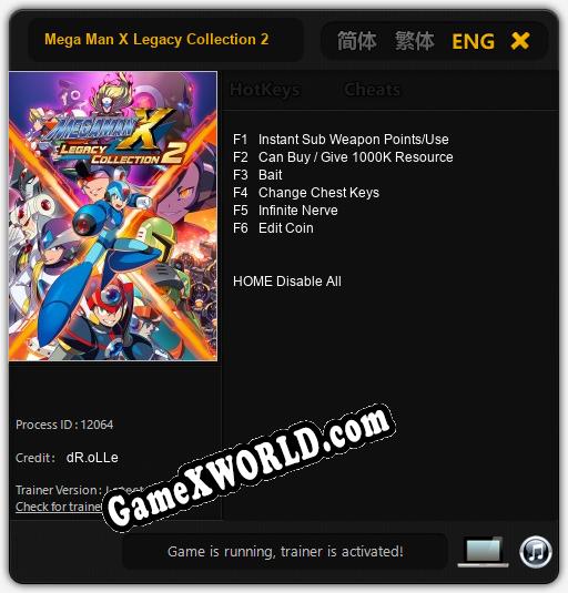 Mega Man X Legacy Collection 2: ТРЕЙНЕР И ЧИТЫ (V1.0.78)