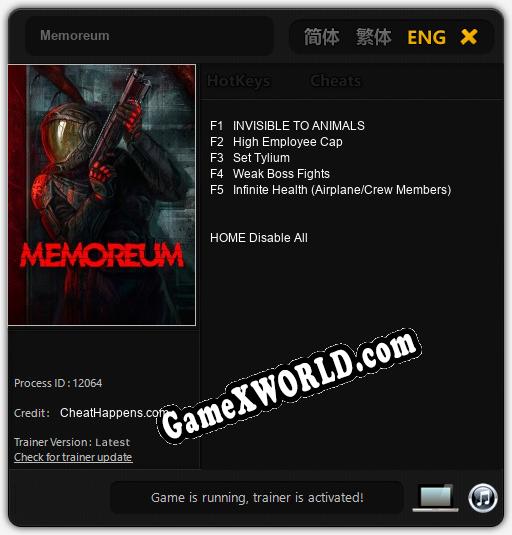 Memoreum: Читы, Трейнер +5 [CheatHappens.com]