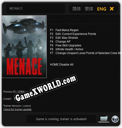 MENACE: Трейнер +7 [v1.9]