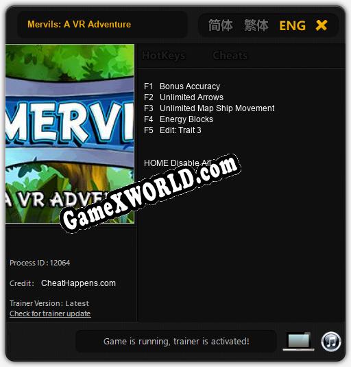 Mervils: A VR Adventure: ТРЕЙНЕР И ЧИТЫ (V1.0.23)