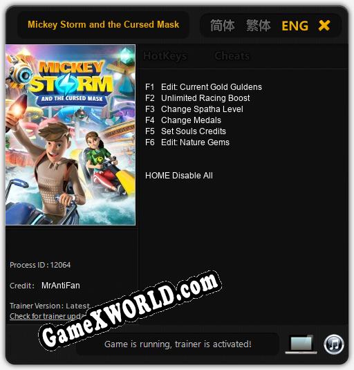 Mickey Storm and the Cursed Mask: ТРЕЙНЕР И ЧИТЫ (V1.0.24)