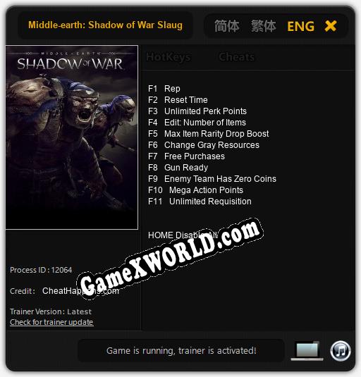 Middle-earth: Shadow of War Slaughter Tribe Nemesis Expansion: Трейнер +11 [v1.4]