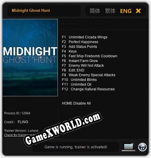 Midnight Ghost Hunt: Трейнер +8 [v1.2]