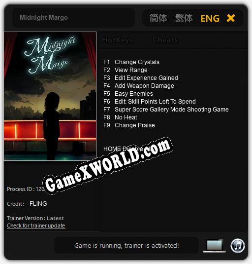 Midnight Margo: ТРЕЙНЕР И ЧИТЫ (V1.0.86)