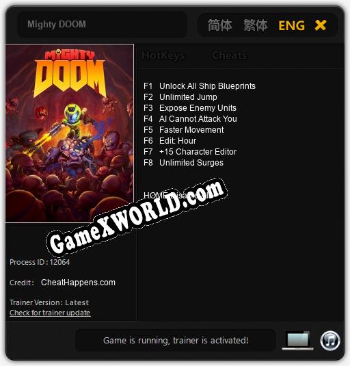 Mighty DOOM: Трейнер +8 [v1.8]