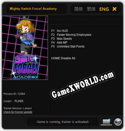 Mighty Switch Force! Academy: ТРЕЙНЕР И ЧИТЫ (V1.0.95)