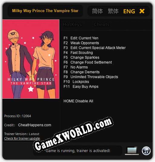 Milky Way Prince The Vampire Star: ТРЕЙНЕР И ЧИТЫ (V1.0.35)