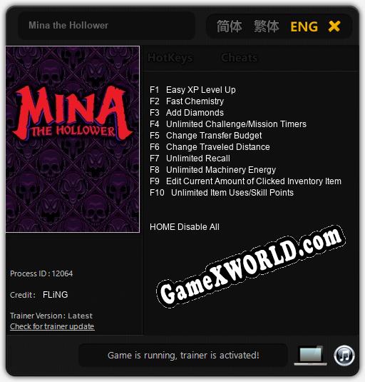 Mina the Hollower: Читы, Трейнер +10 [FLiNG]