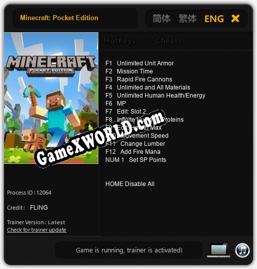 Minecraft: Pocket Edition: Читы, Трейнер +13 [FLiNG]