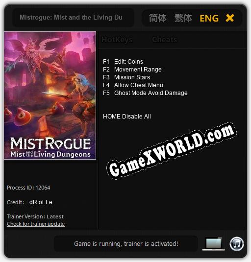 Mistrogue: Mist and the Living Dungeons: ТРЕЙНЕР И ЧИТЫ (V1.0.93)