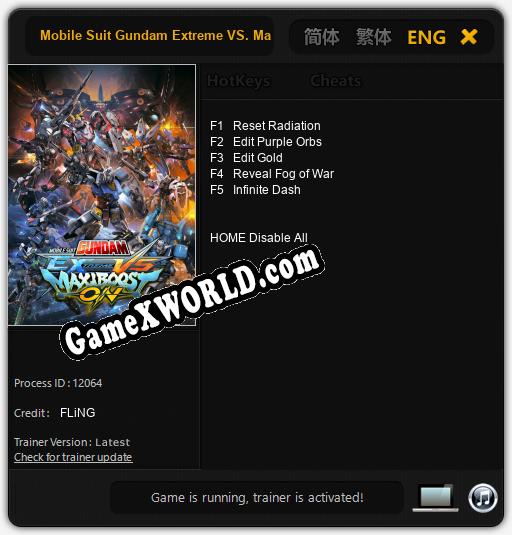 Mobile Suit Gundam Extreme VS. Maxiboost ON: Читы, Трейнер +5 [FLiNG]