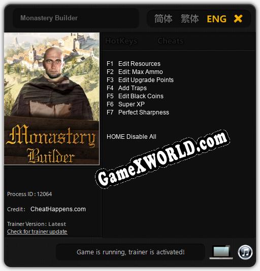 Monastery Builder: Читы, Трейнер +7 [CheatHappens.com]