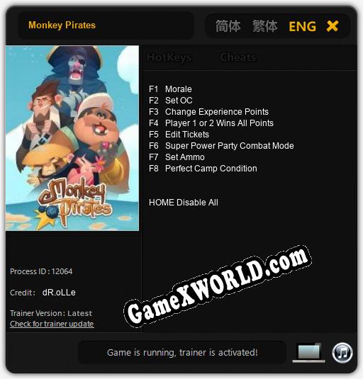 Monkey Pirates: ТРЕЙНЕР И ЧИТЫ (V1.0.75)