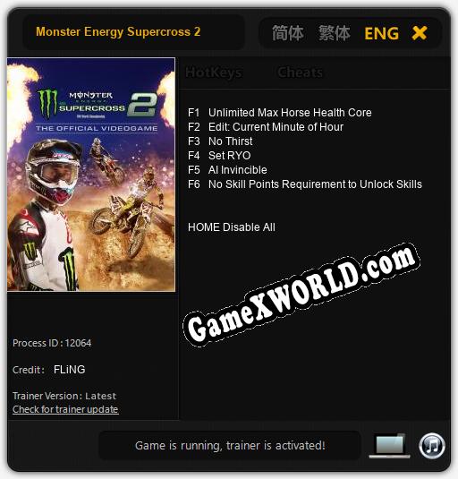 Monster Energy Supercross 2: Читы, Трейнер +6 [FLiNG]