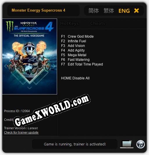 Monster Energy Supercross 4: ТРЕЙНЕР И ЧИТЫ (V1.0.69)