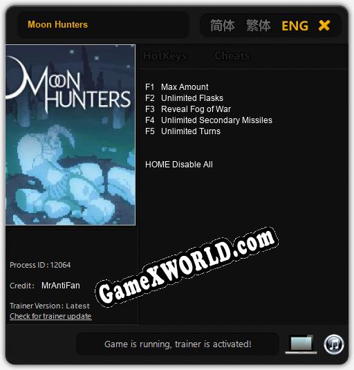 Moon Hunters: ТРЕЙНЕР И ЧИТЫ (V1.0.90)