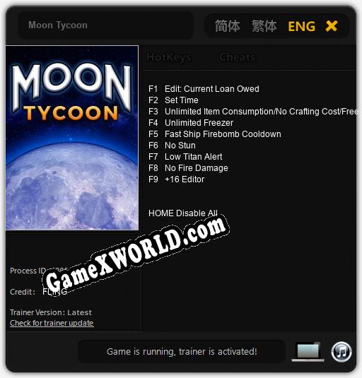 Moon Tycoon: Читы, Трейнер +9 [FLiNG]