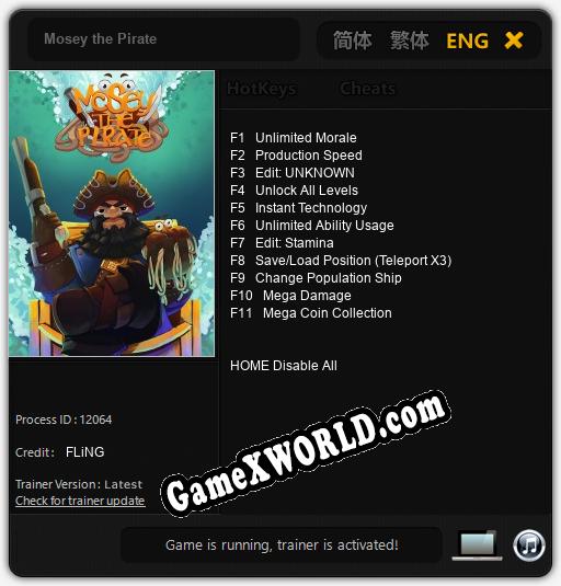 Mosey the Pirate: ТРЕЙНЕР И ЧИТЫ (V1.0.54)