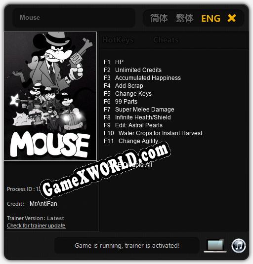 Mouse: Читы, Трейнер +11 [MrAntiFan]