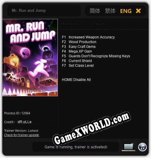 Mr. Run and Jump: ТРЕЙНЕР И ЧИТЫ (V1.0.66)
