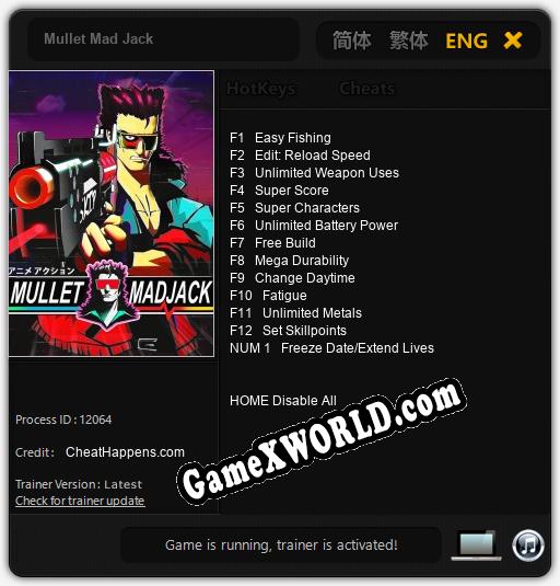 Mullet Mad Jack: Трейнер +13 [v1.9]