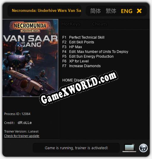 Necromunda: Underhive Wars Van Saar Gang: Трейнер +7 [v1.7]