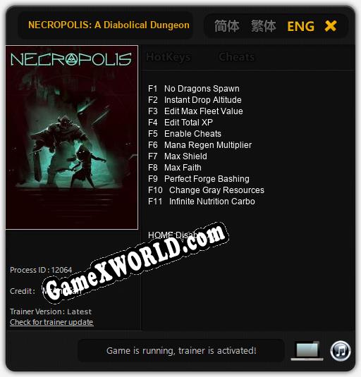 NECROPOLIS: A Diabolical Dungeon Delve: Трейнер +11 [v1.2]