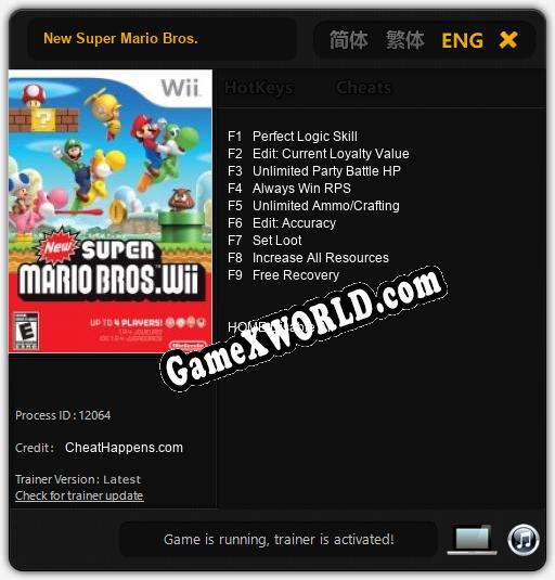 New Super Mario Bros.: ТРЕЙНЕР И ЧИТЫ (V1.0.26)