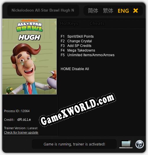 Трейнер для Nickelodeon All-Star Brawl Hugh Neutron [v1.0.9]