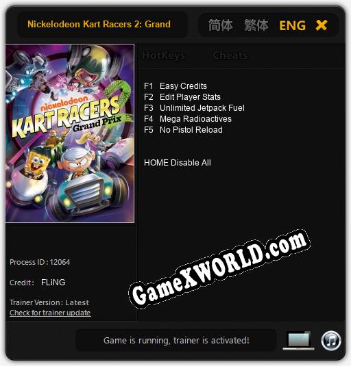 Nickelodeon Kart Racers 2: Grand Prix: Читы, Трейнер +5 [FLiNG]