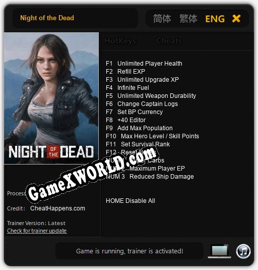 Night of the Dead: Читы, Трейнер +15 [CheatHappens.com]