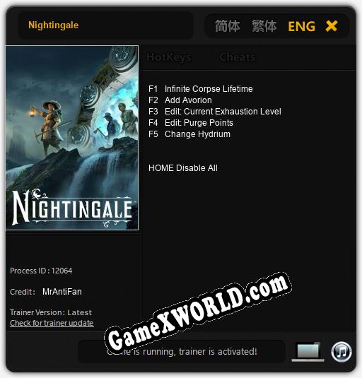 Nightingale: Трейнер +5 [v1.7]