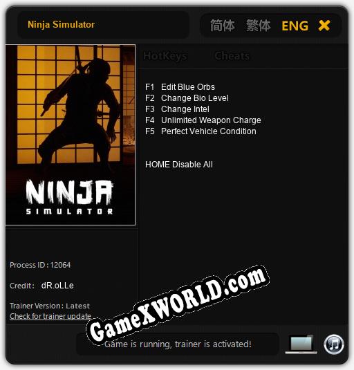 Ninja Simulator: Читы, Трейнер +5 [dR.oLLe]