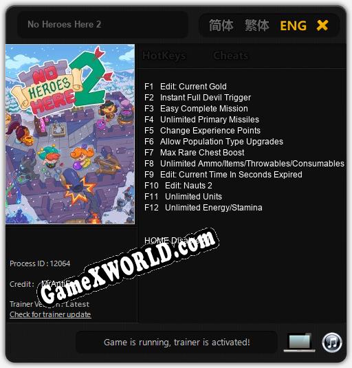 No Heroes Here 2: Читы, Трейнер +12 [MrAntiFan]