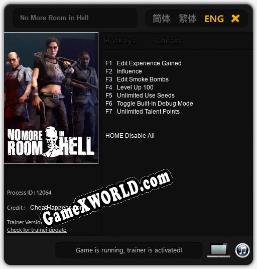 No More Room in Hell: Трейнер +7 [v1.8]