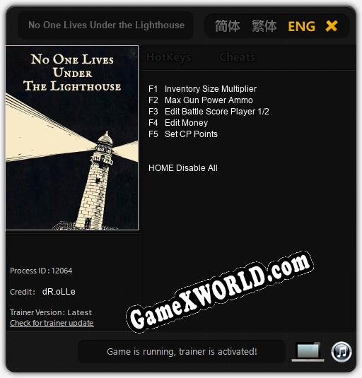 Трейнер для No One Lives Under the Lighthouse [v1.0.4]