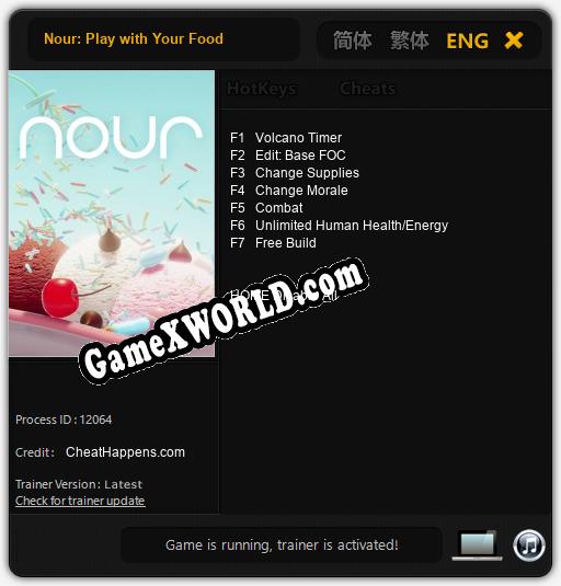 Nour: Play with Your Food: Читы, Трейнер +7 [CheatHappens.com]