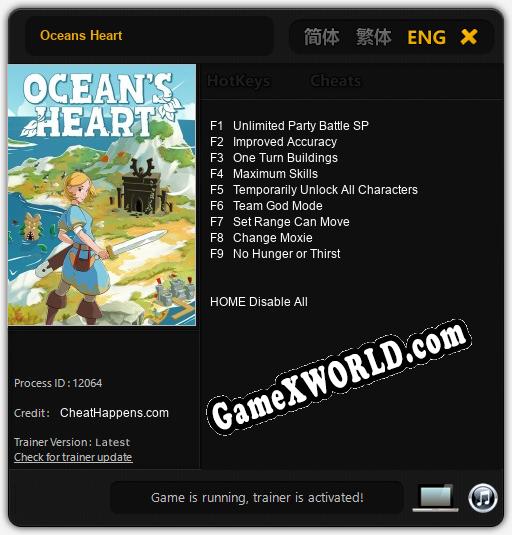Oceans Heart: Читы, Трейнер +9 [CheatHappens.com]