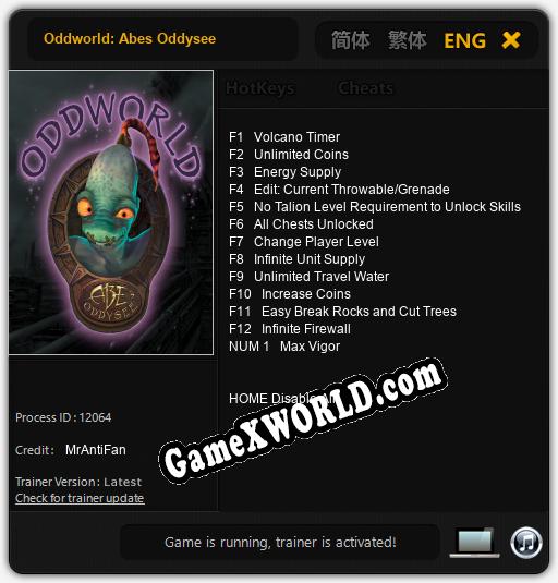 Oddworld: Abes Oddysee: Трейнер +13 [v1.5]