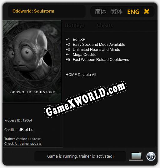Oddworld: Soulstorm: Трейнер +5 [v1.3]