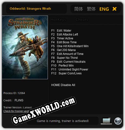 Oddworld: Strangers Wrath: ТРЕЙНЕР И ЧИТЫ (V1.0.38)