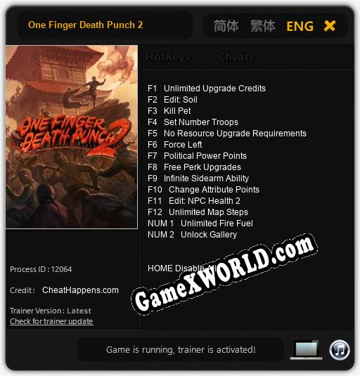One Finger Death Punch 2: Трейнер +14 [v1.6]
