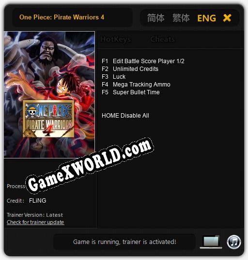 One Piece: Pirate Warriors 4: Читы, Трейнер +5 [FLiNG]